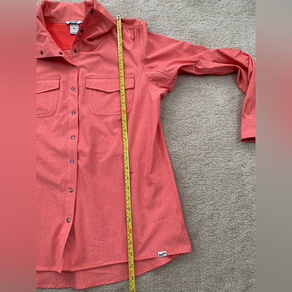 Duluth Trading Co. Women's Medium Sol Survivor Sun Protection Shirt Jac in Coral - Picture 11 of 11